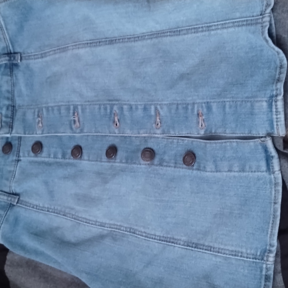 Button up denim skirt